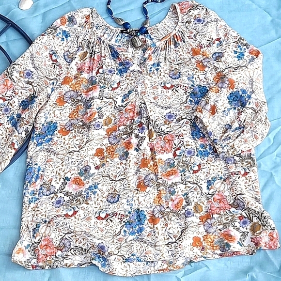 AVA CHRISTINE Peasant Blouse - Picture 1 of 9